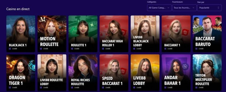 Empire.io Casino jeux live